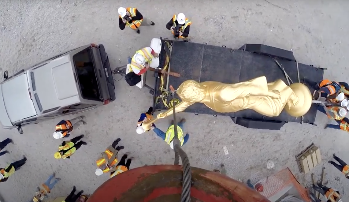 Angel Moroni Statue placed upon Provo City Center Temple