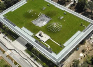 California Academy of Sciences aerial view