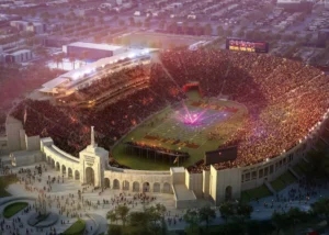 USC Coliseum Aerial view