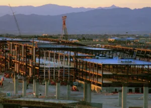 McCarran International Airport aerial view of outside construction