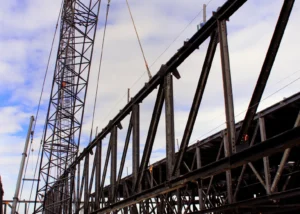 steel building under construction