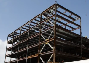 Steel beam construction building