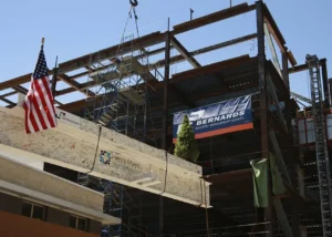 steel building under construction